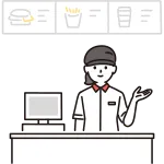 Fast Food Store Cashier Female SVG Icon